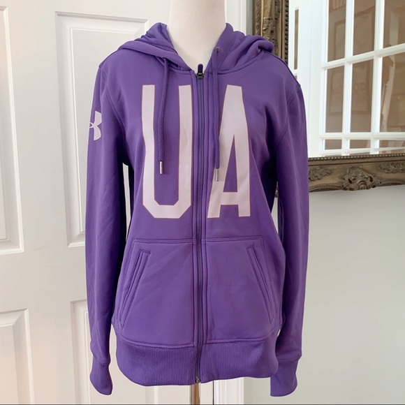 Under Armour Tops - Under Armour Cold Gear Purple Hoodie Size S